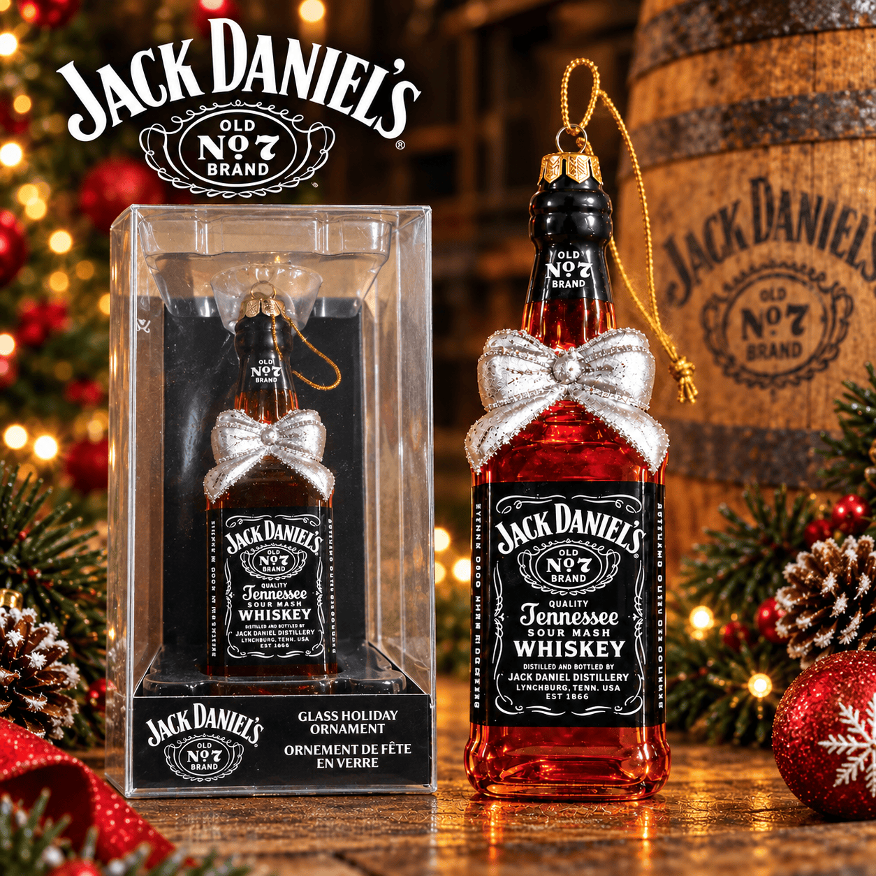 Jack Daniel’s Kurt Adler Hand Blown Glass Ornament - The Whiskey Cave