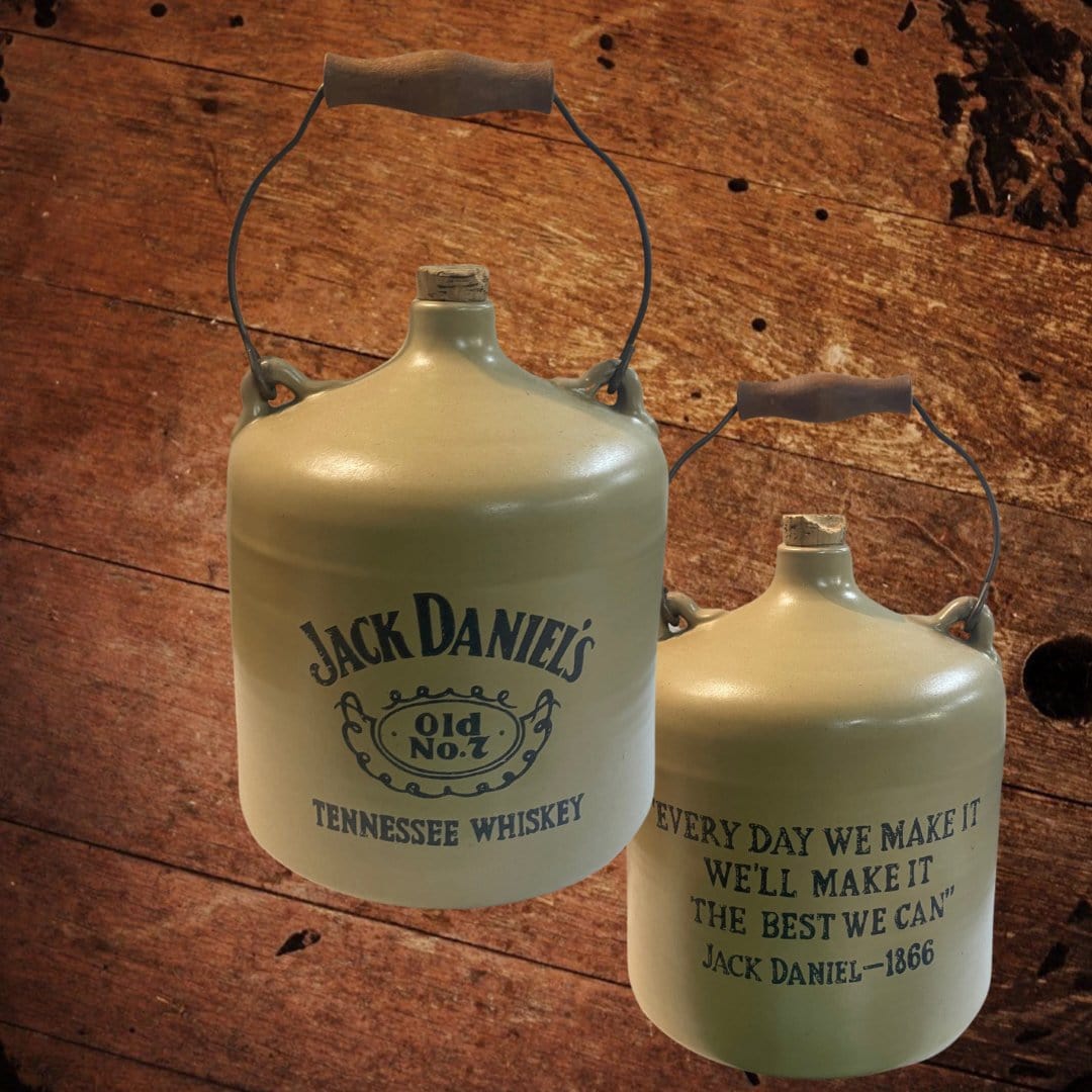 Jack Daniels Late 70’s Hardware Store Bailer Wood Handle Jug - The Whiskey Cave