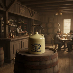 Jack Daniels Late 70’s Hardware Store Bailer Wood Handle Jug - The Whiskey Cave