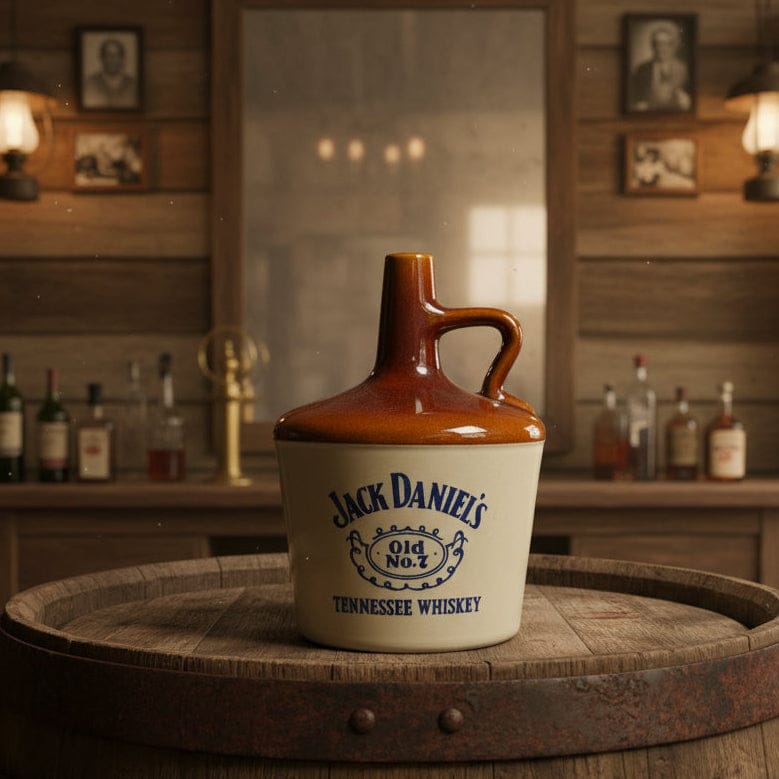 Jack Daniel's アンティーク樽 Jack Daniels Late 70's Hardware Store Two Sided Jug - The Whiskey Cave