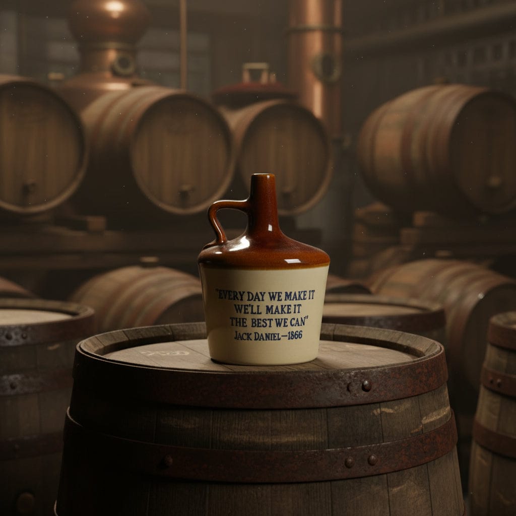 Jack Daniel's アンティーク樽 Jack Daniels Late 70's Hardware Store Two Sided Jug - The Whiskey Cave