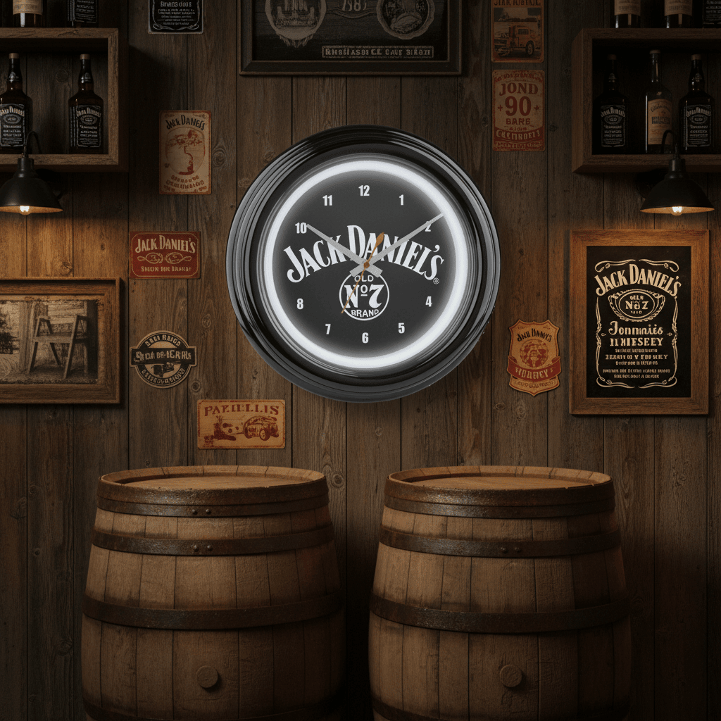 Jack Daniel’s LED Neon Clock - The Whiskey Cave