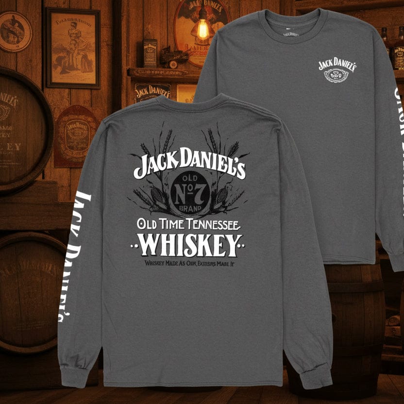 Jack Daniel’s Long Sleeve Gray T-shirt - The Whiskey Cave