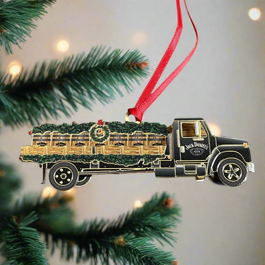Jack Daniel’s Metal Barrel Truck Ornament - The Whiskey Cave