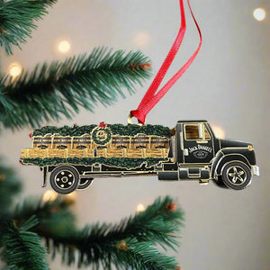 Jack Daniel’s Metal Barrel Truck Ornament - The Whiskey Cave
