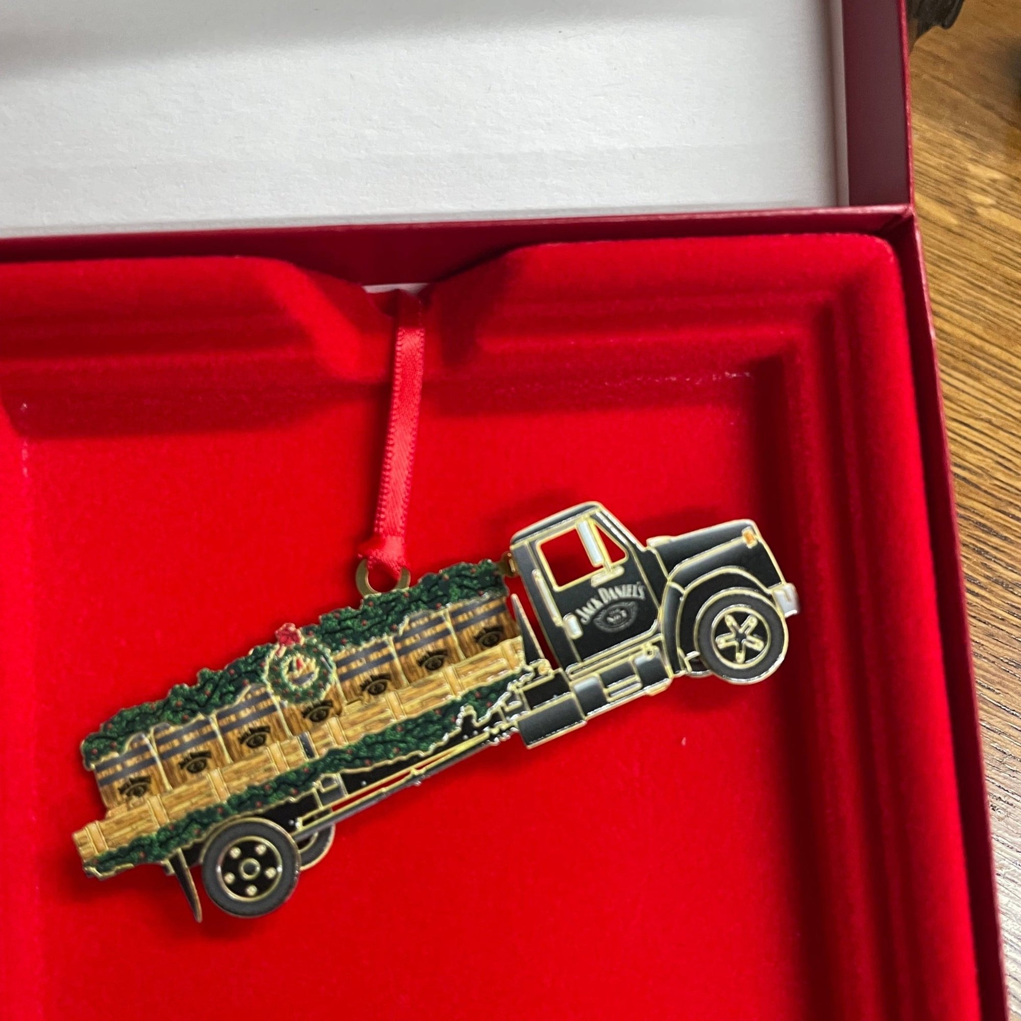 Jack Daniel’s Metal Barrel Truck Ornament - The Whiskey Cave
