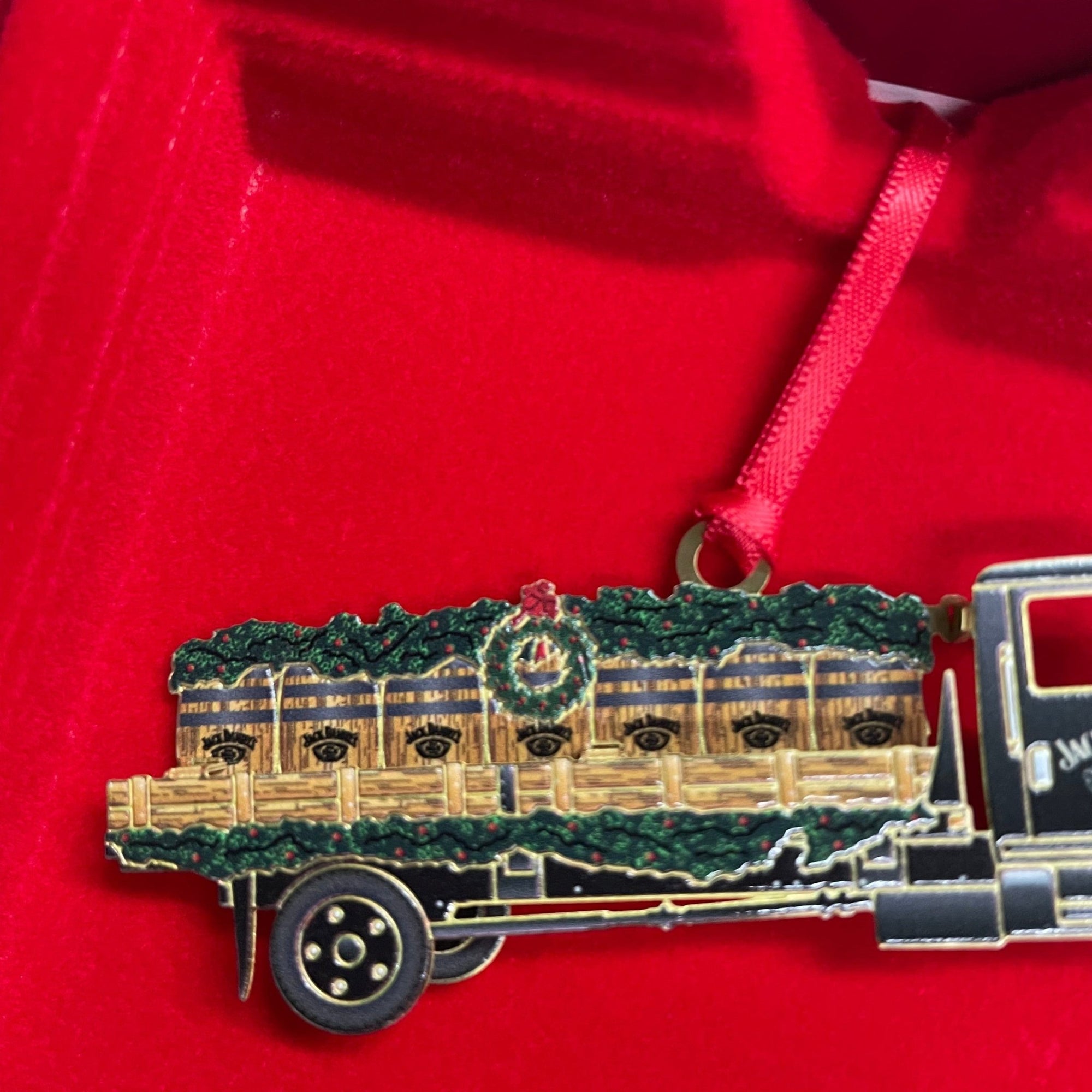 Jack Daniel’s Metal Barrel Truck Ornament - The Whiskey Cave