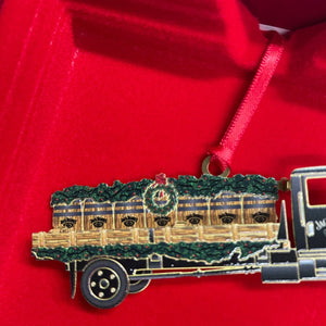 Jack Daniel’s Metal Barrel Truck Ornament - The Whiskey Cave