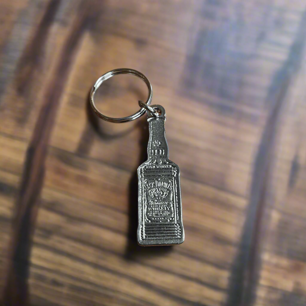 Jack Daniel's Metal Bottle Key Ring - The Whiskey Cave