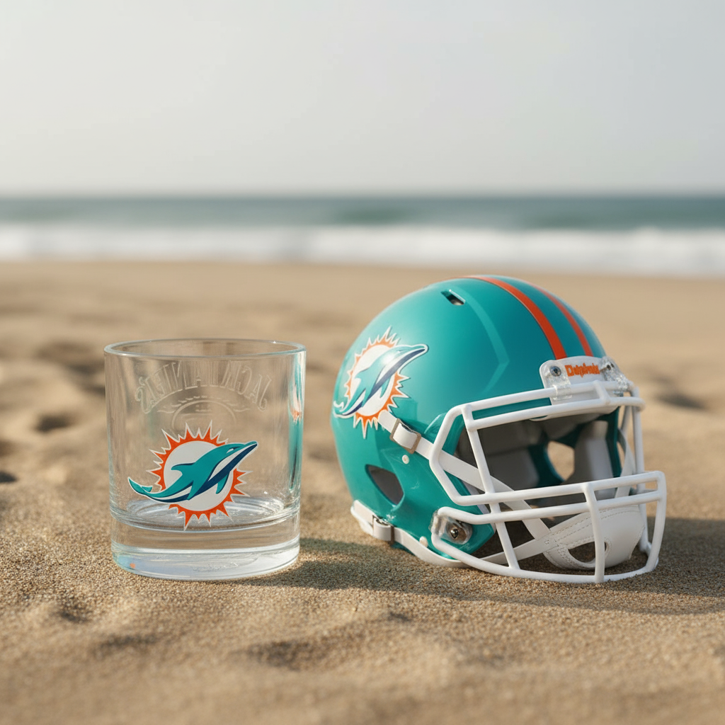Jack Daniel’s Miami Dolphins NFL Glass - The Whiskey Cave