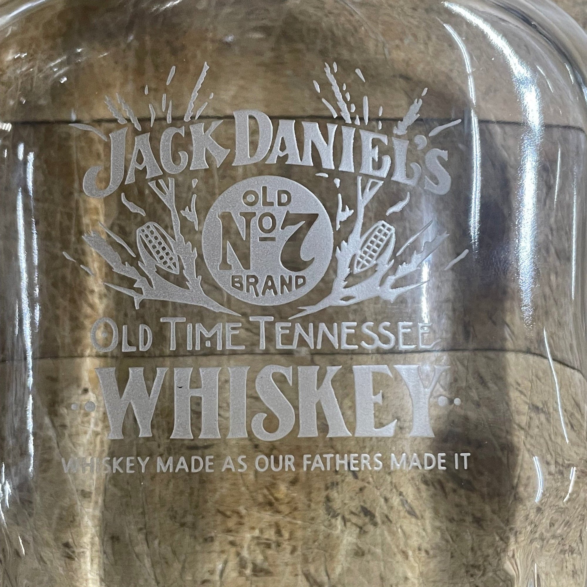 Jack Daniels New Etched Flat Decanter - The Whiskey Cave