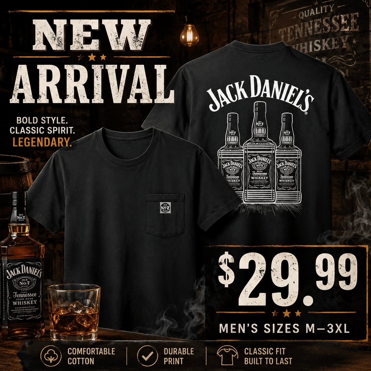Jack Daniel’s New Pocket T-Shirt - The Whiskey Cave