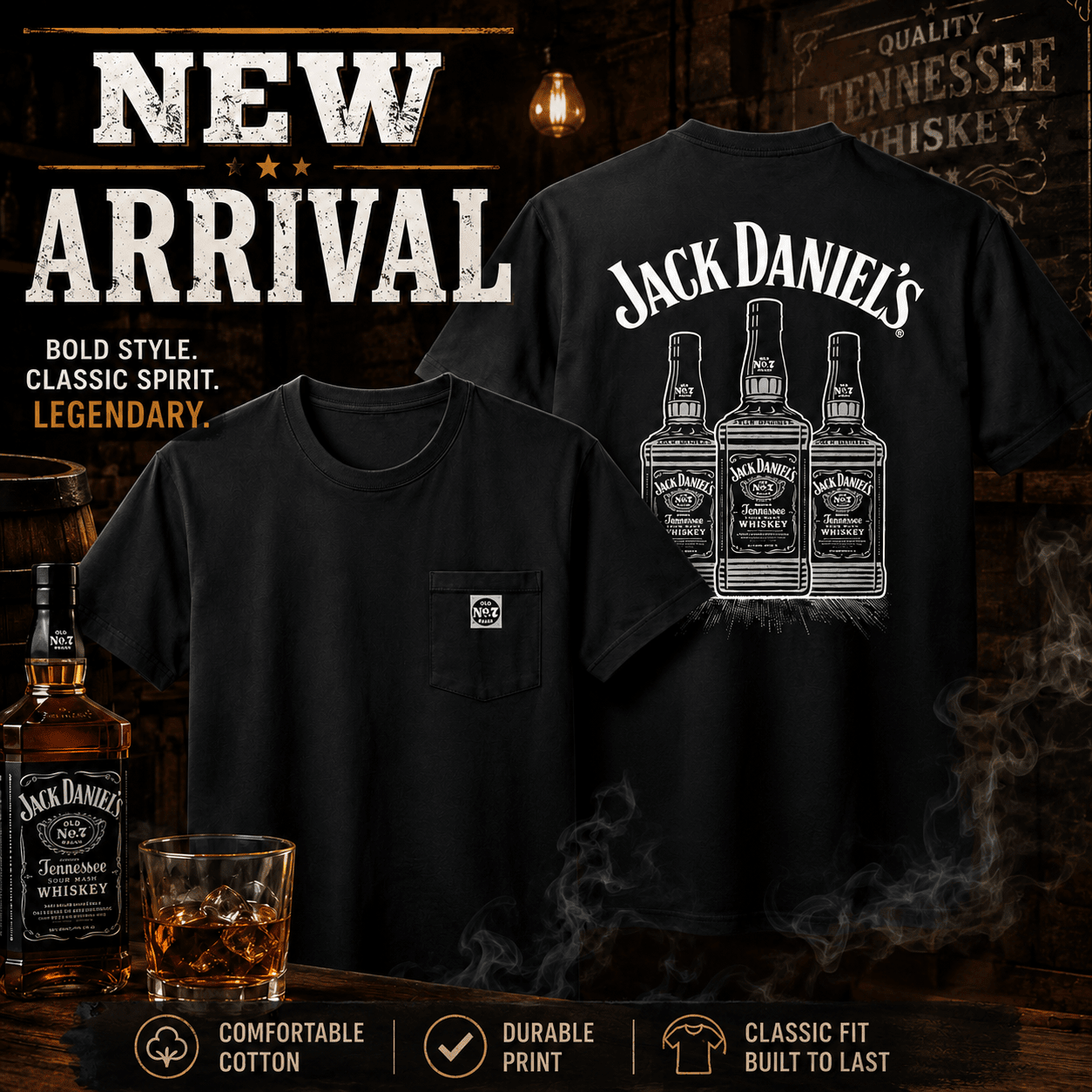 Jack Daniel’s New Pocket T-Shirt - The Whiskey Cave