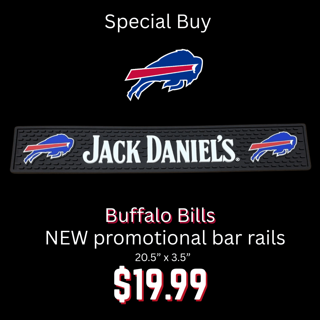 Jack Daniel’s NFL Buffalo Bills Bar Mat - The Whiskey Cave
