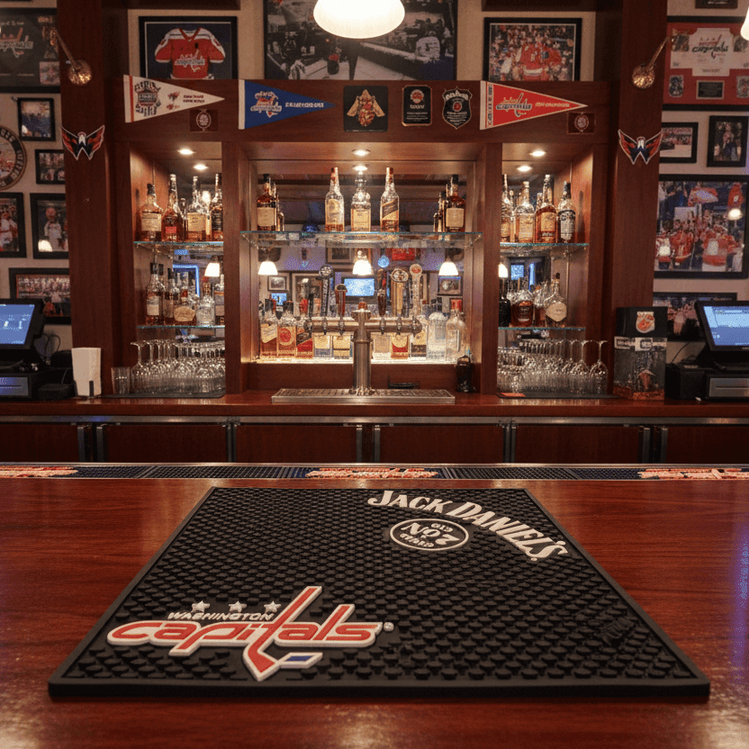 Jack Daniel’s NHL Washington Capitals Bar Mat - The Whiskey Cave