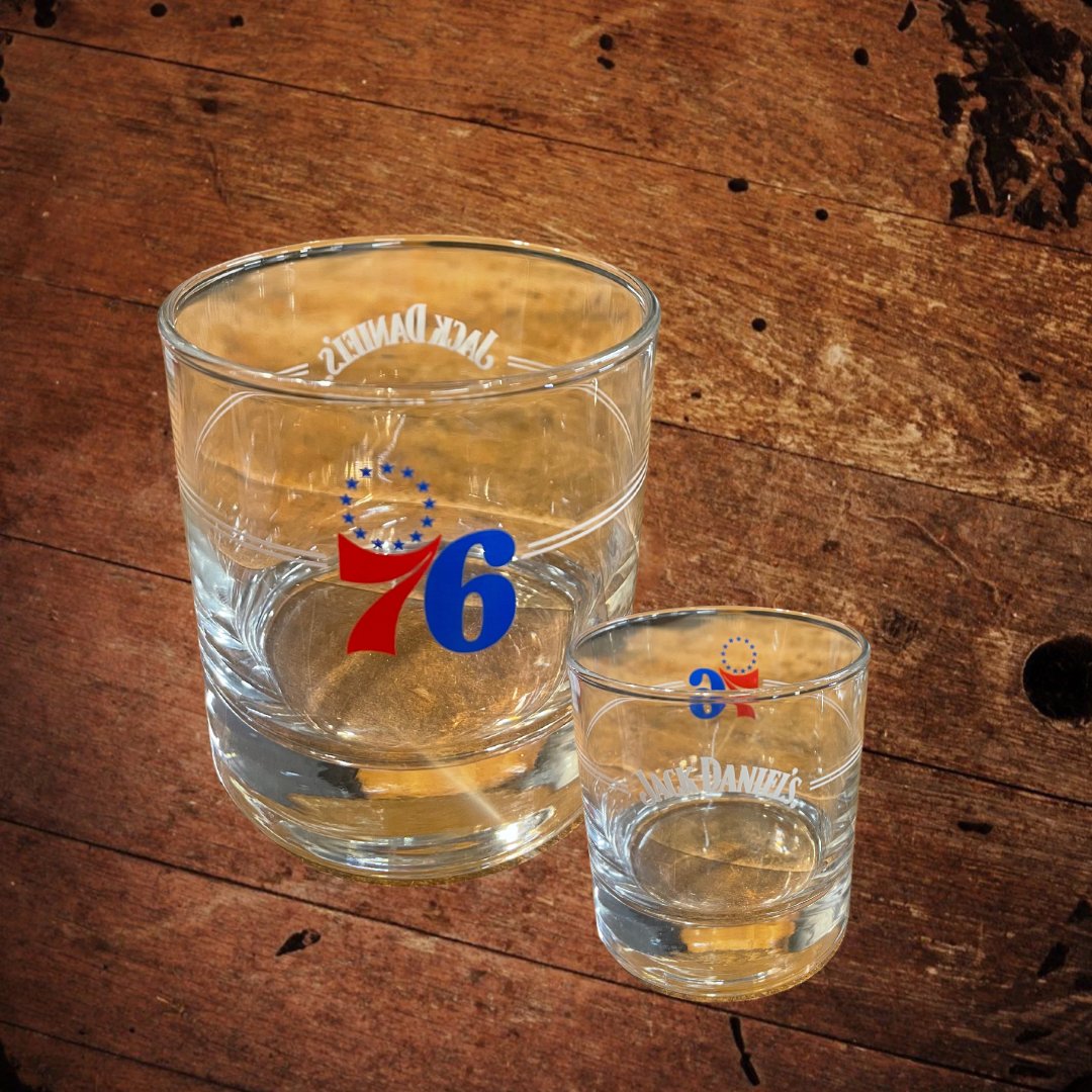 Jack Daniel’s Philadelphia 76’ers Glass - The Whiskey Cave