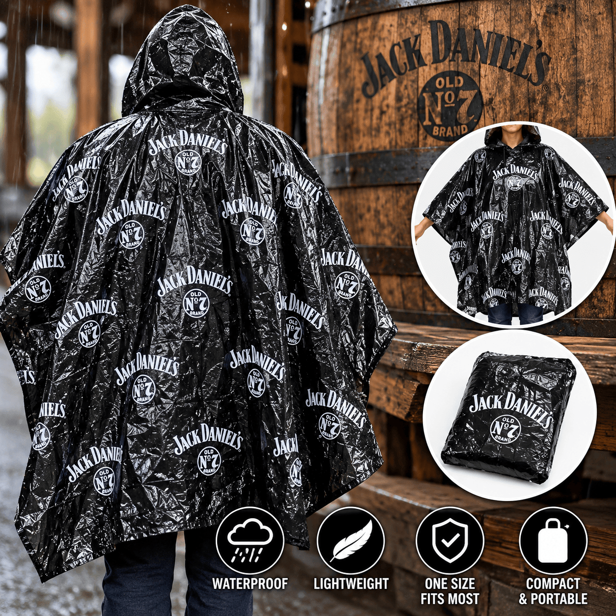Jack Daniel’s Rain Poncho - The Whiskey Cave