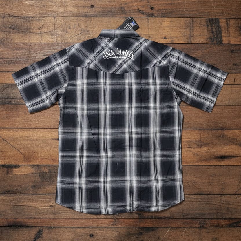 Jack Daniel’s Short Sleeve Plaid Cotton Shirt - The Whiskey Cave