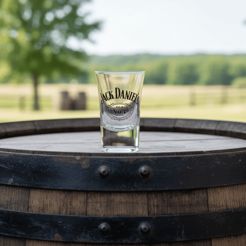 Jack Daniel’s Shot Glass Black Swing Logo - The Whiskey Cave