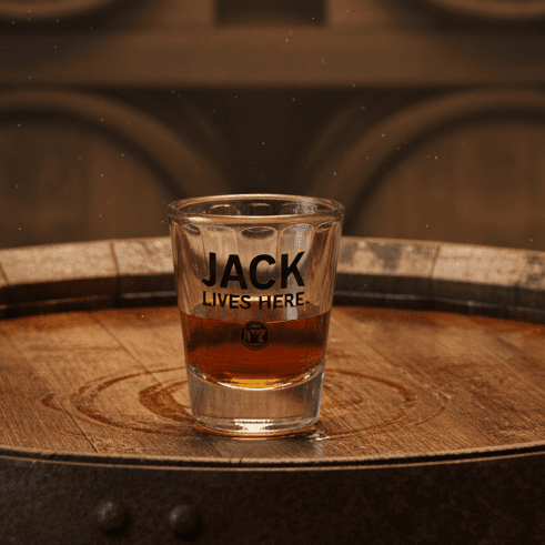 Jack Daniels Shot Glass “Jack Lives Here” - The Whiskey Cave