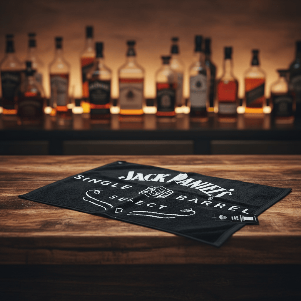 Jack Daniel’s Single Barrel Bar Golf Towel Made in The USA - The Whiskey Cave