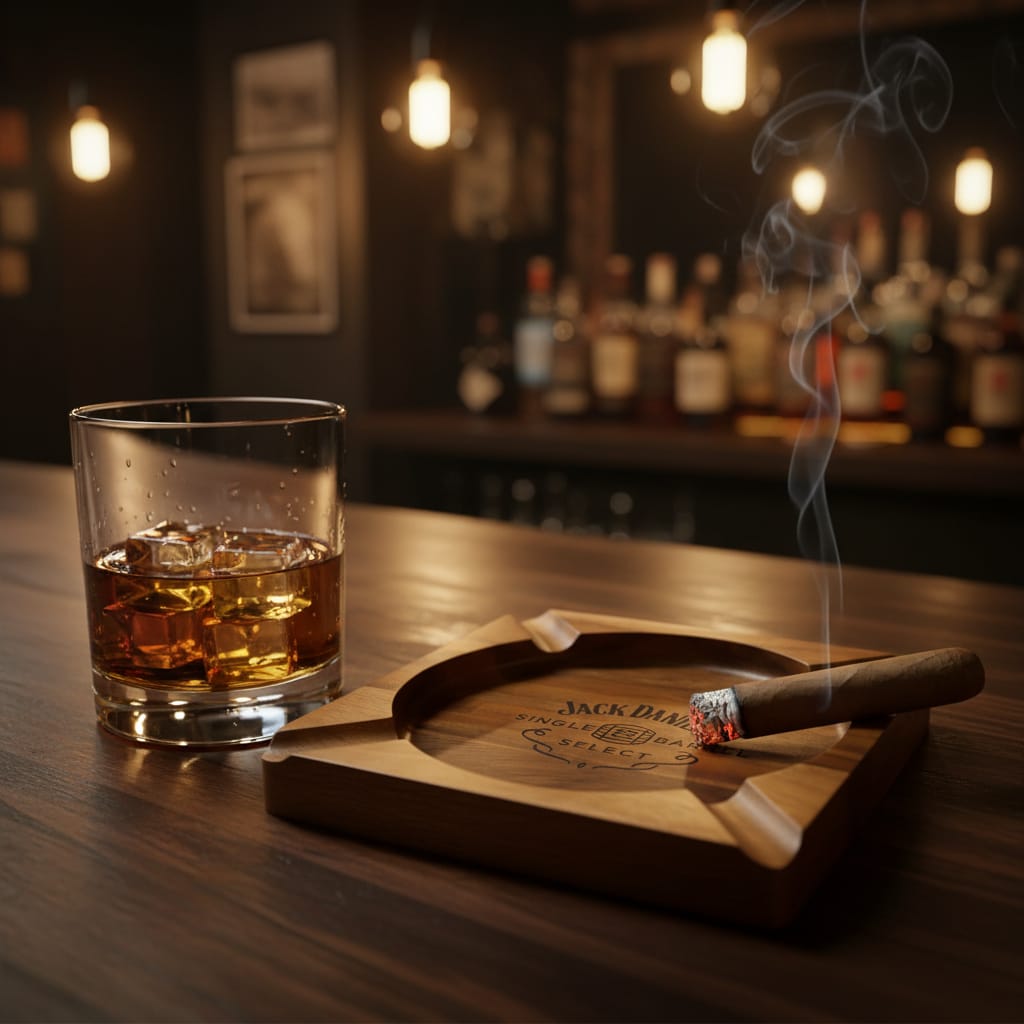 Jack Daniel’s Single Barrel Wood Ashtray - The Whiskey Cave