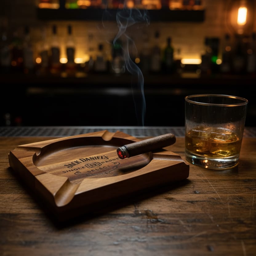 Jack Daniel’s Single Barrel Wood Ashtray - The Whiskey Cave