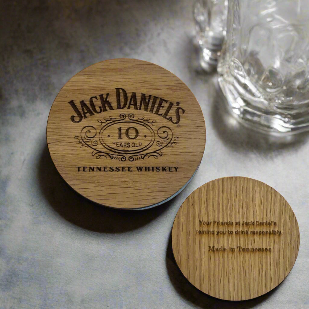 Jack Daniel’s Special 10 Year Whiskey Wood Coaster - The Whiskey Cave