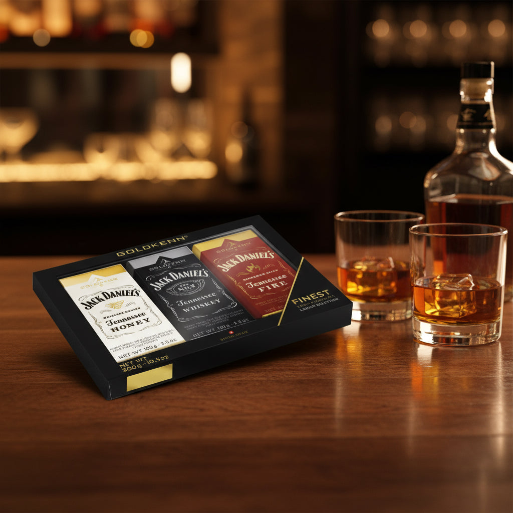 Jack Daniel’s Spirited Genuine Swiss Chocolate GOLDKENN Trio - The Whiskey Cave