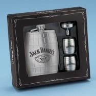 Jack Daniel's Stainless Steel Barrel Flask Gift Set - The Whiskey Cave