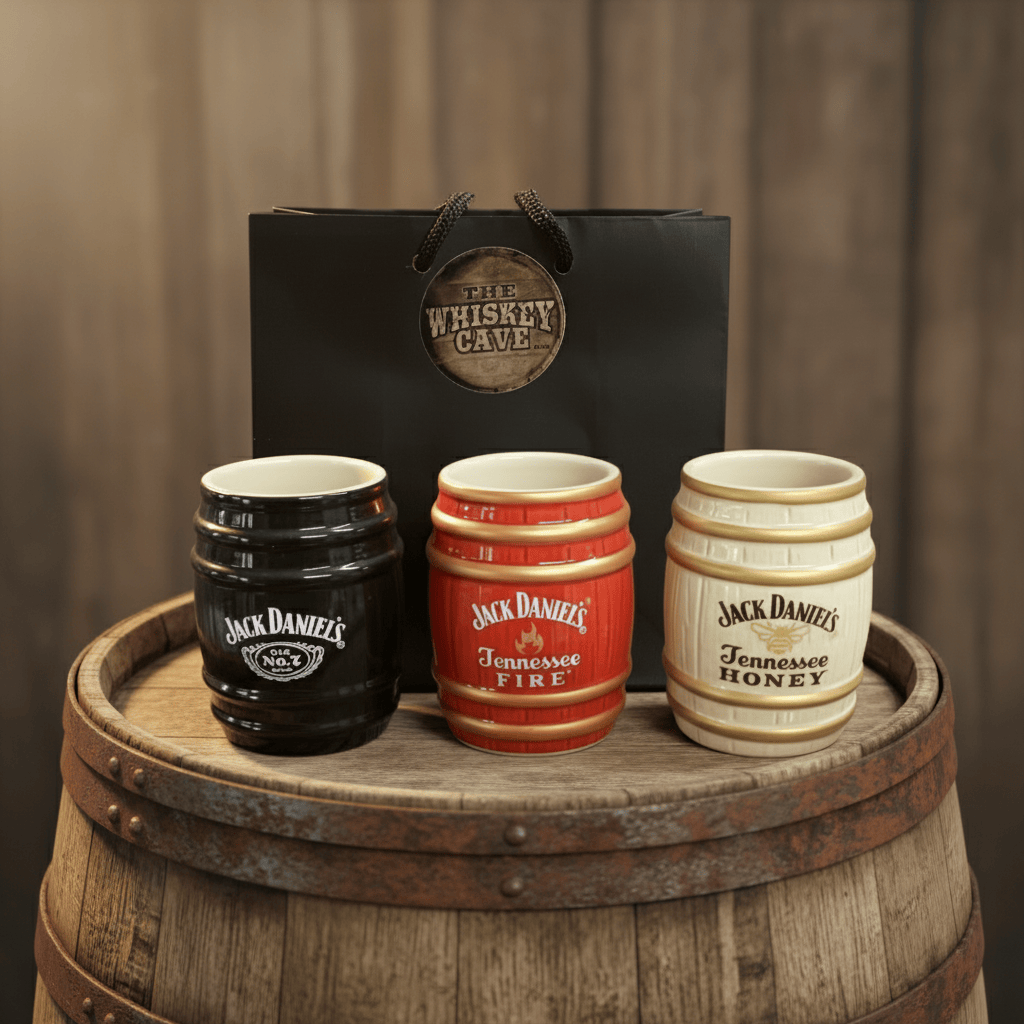 Jack Daniel's Stoneware Barrel Trio Shot Glasses - The Whiskey Cave