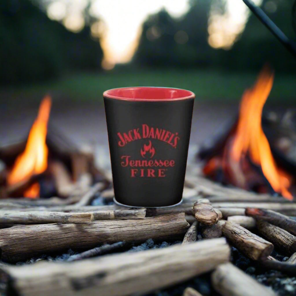 Jack Daniel’s Tennessee Fire Black Shot Glass - The Whiskey Cave