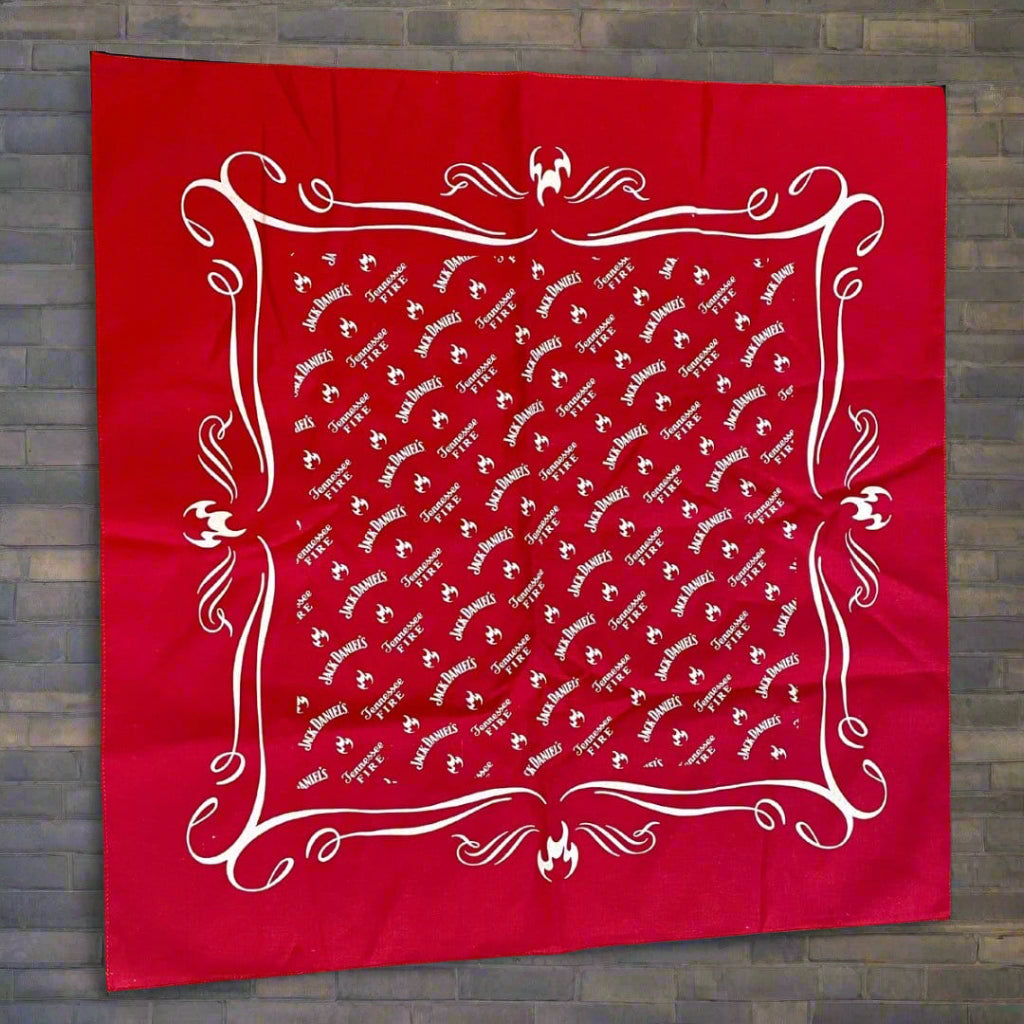 Jack Daniel’s Tennessee Fire Red Bandana - The Whiskey Cave