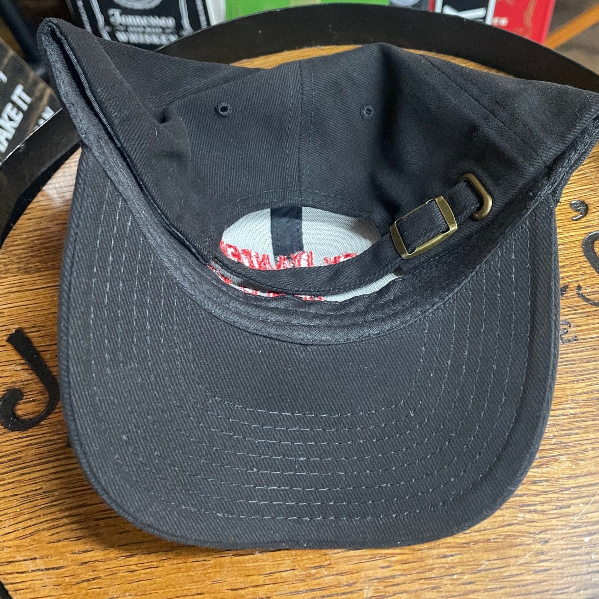 Jack Daniel’s Tennessee Fire Stitched Logo Black Hat - The Whiskey Cave