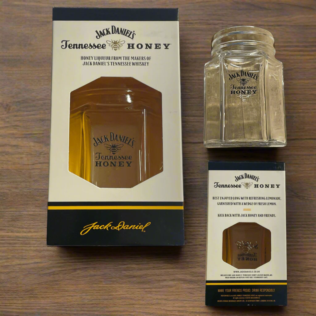Jack Daniel’s Tennessee Honey Embossed Glass from the UK - The Whiskey Cave