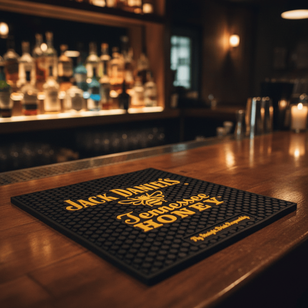 Jack Daniel's Tennessee Honey Large Bar Mat - The Whiskey Cave