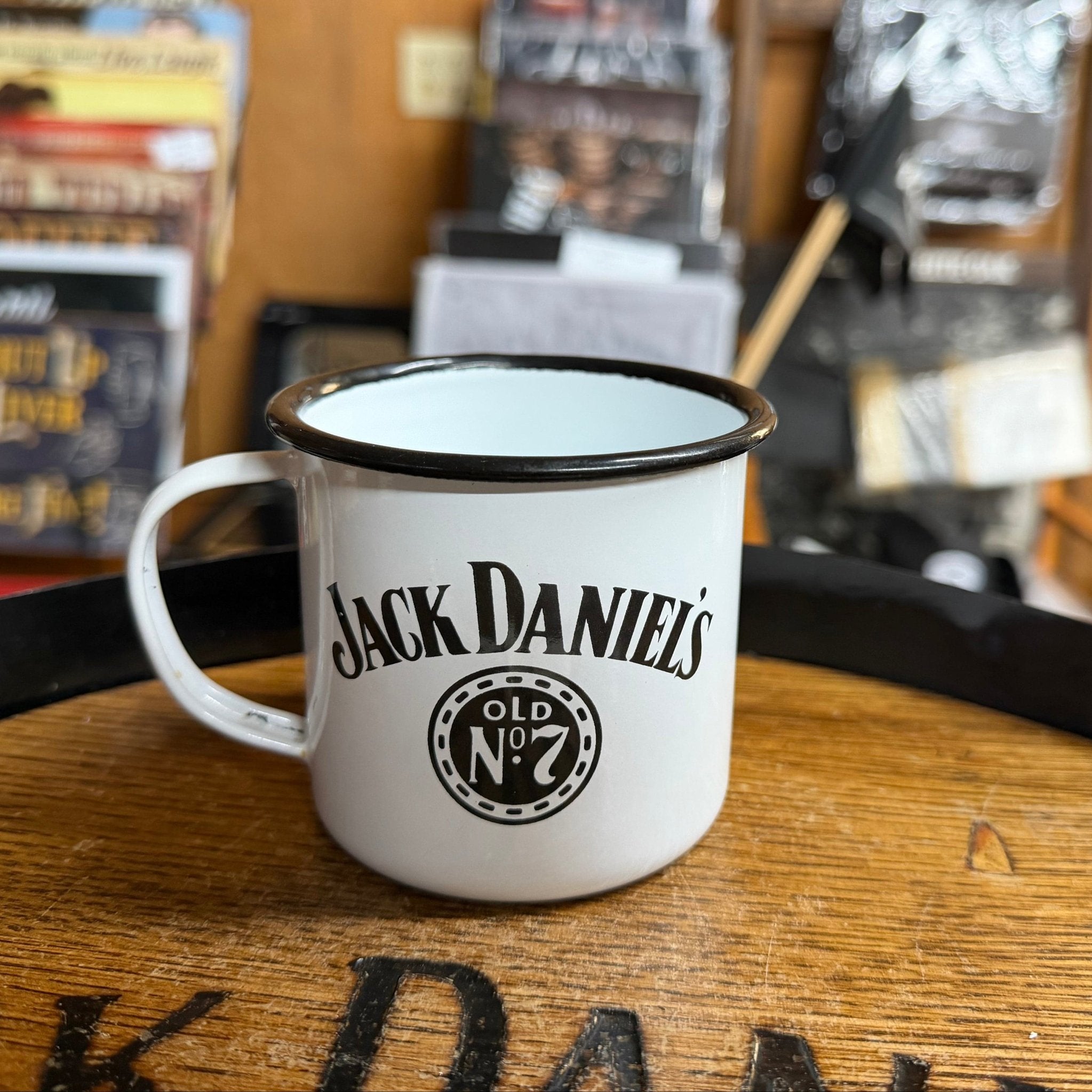 Jack Daniel's Vintage Metal Enameled Mug - The Whiskey Cave