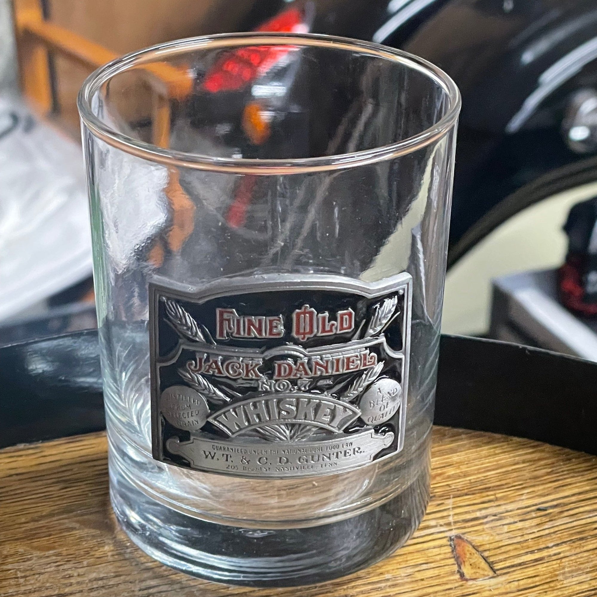 Jack Daniel’s Vintage Pewter Badge Rocks Glass - The Whiskey Cave