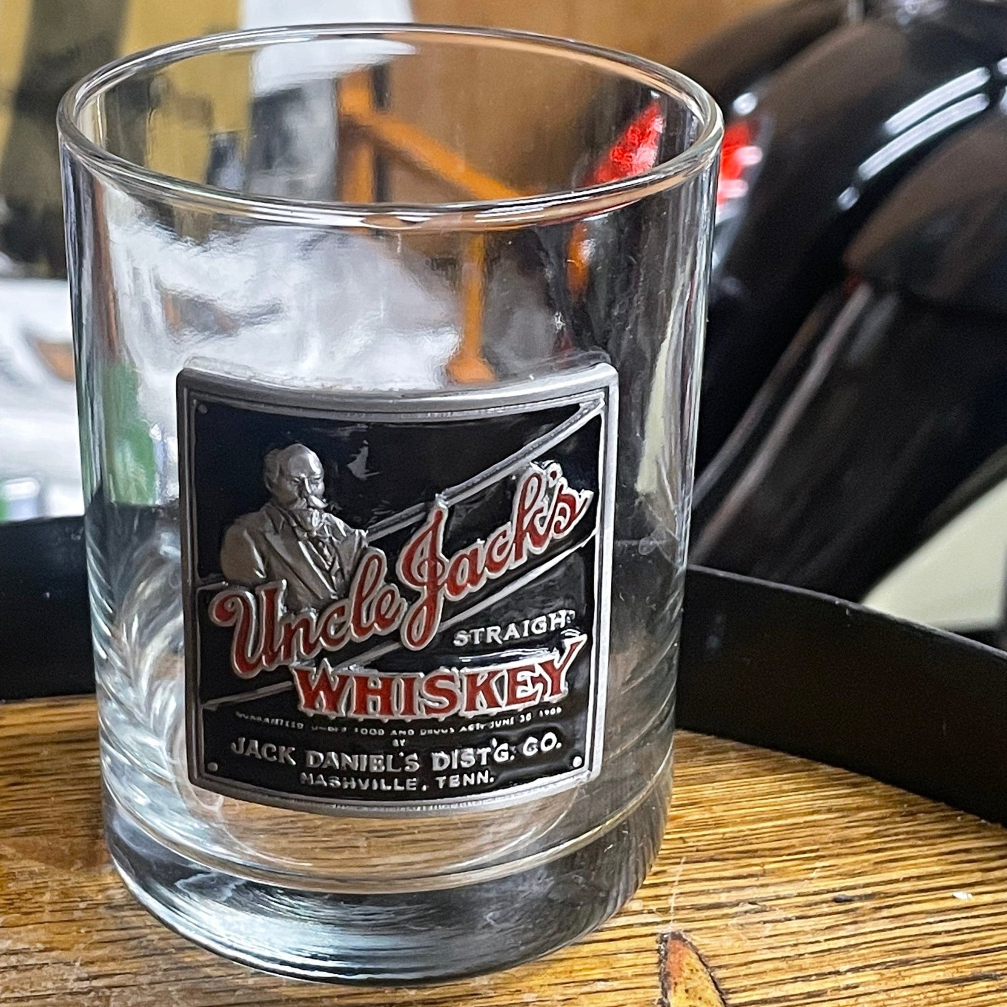 Jack Daniel’s Vintage Pewter Badge Rocks Glass - The Whiskey Cave