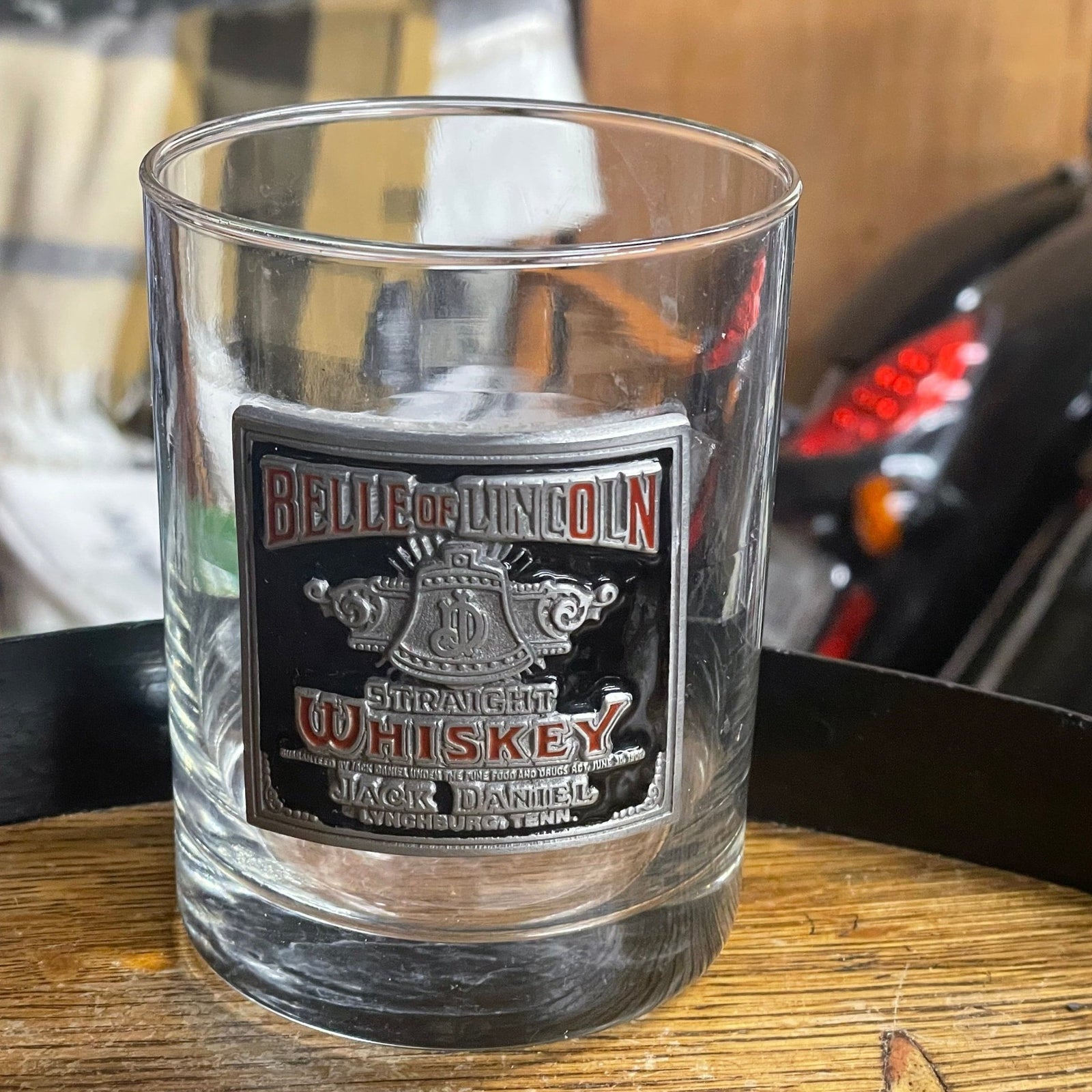 Jack Daniel’s Vintage Pewter Badge Rocks Glass - The Whiskey Cave
