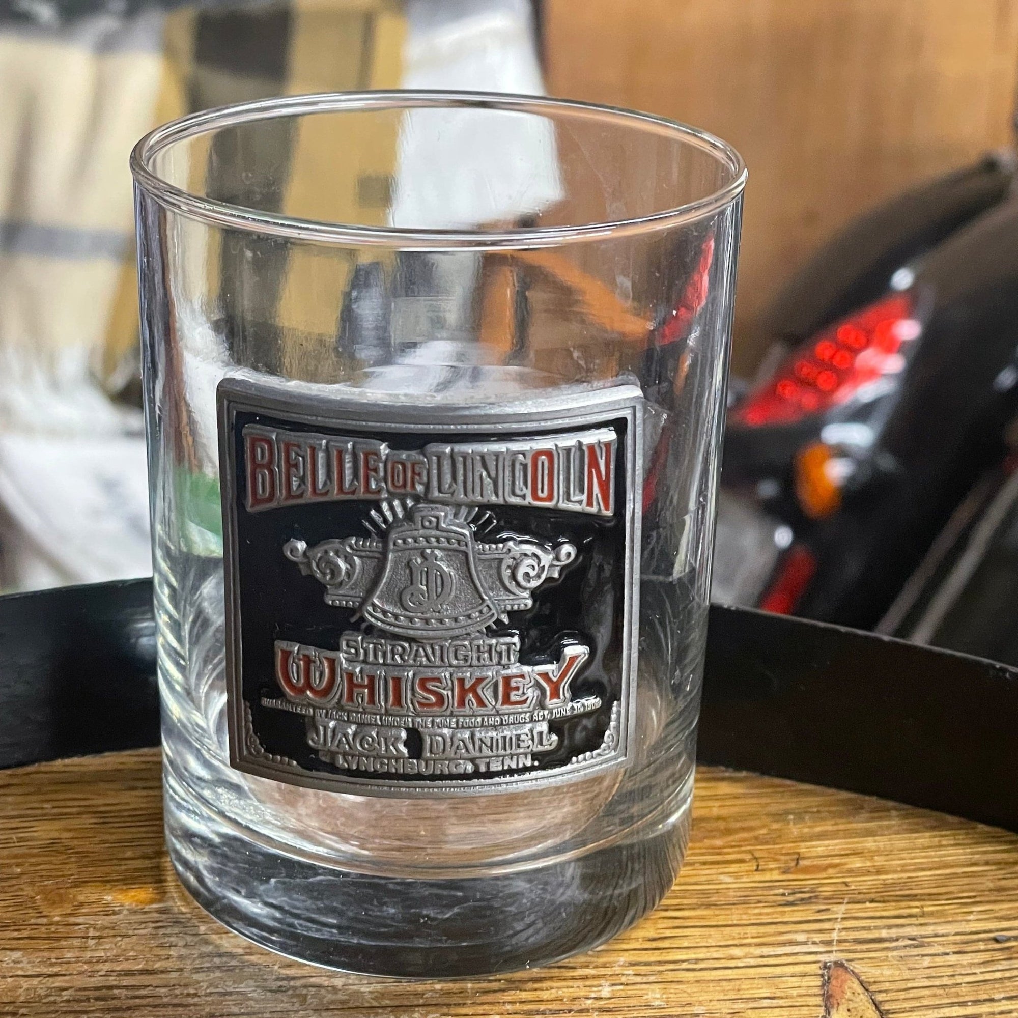 Jack Daniel’s Vintage Pewter Badge Rocks Glass - The Whiskey Cave
