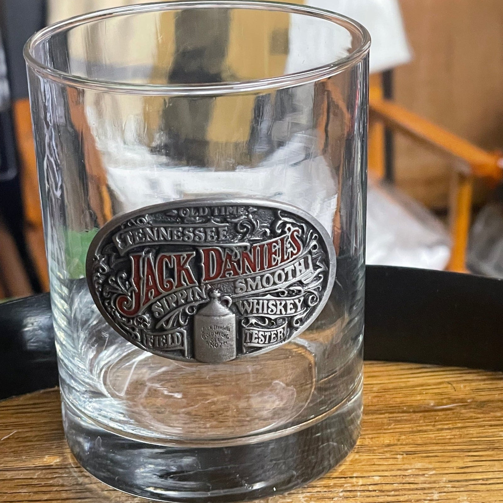 Jack Daniel’s Vintage Pewter Badge Rocks Glass - The Whiskey Cave