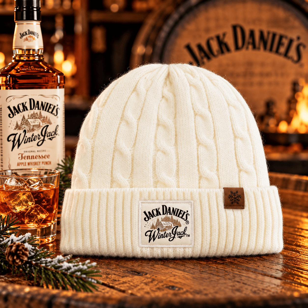 Jack Daniel’s Winter Jack Cable Knit Hat - The Whiskey Cave