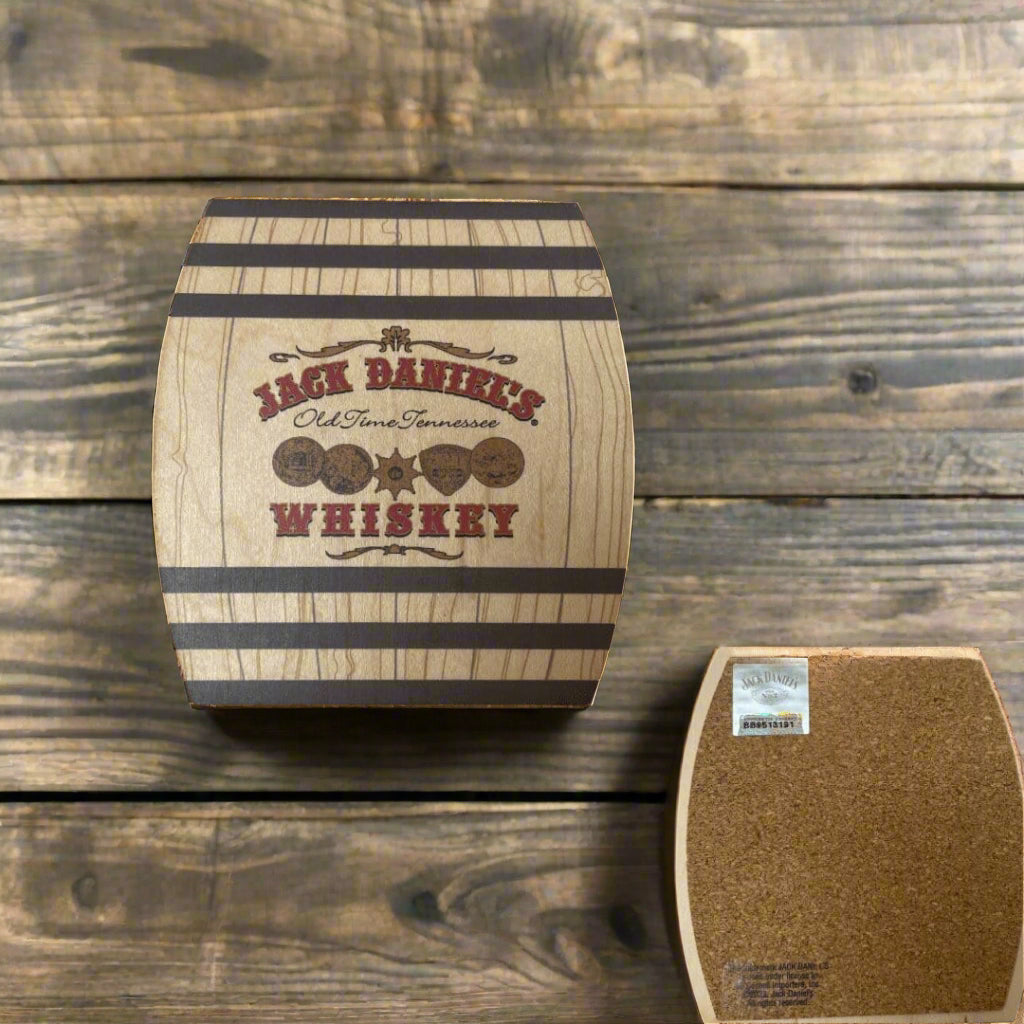 Jack Daniel’s Wood Coaster with Cork Back - The Whiskey Cave