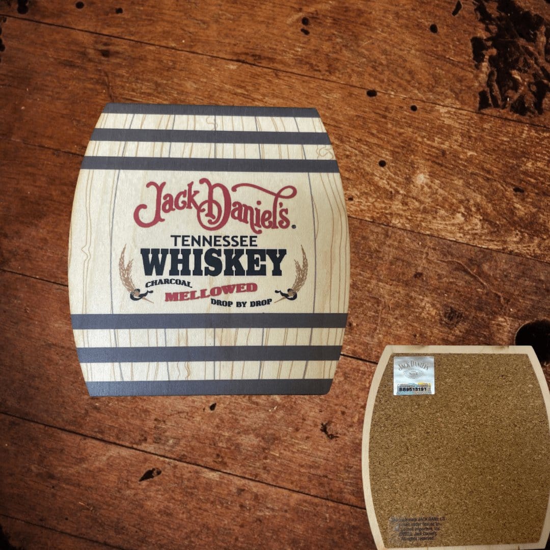 Jack Daniel’s Wood Coaster with Cork Back - The Whiskey Cave