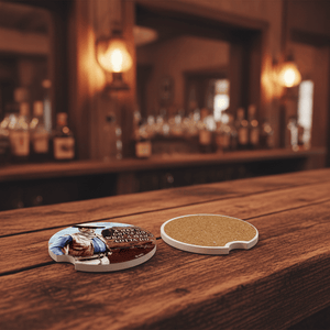 John Wayne Cork Back Ceramic Coaster - The Whiskey Cave