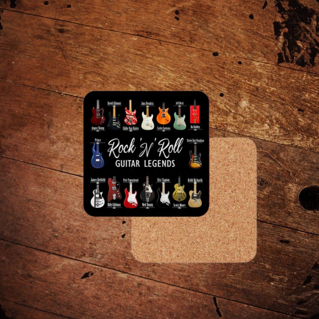 Legends of Rock and Roll Cork Back Coaster - The Whiskey Cave