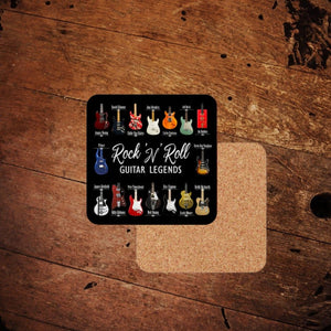 Legends of Rock and Roll Cork Back Coaster - The Whiskey Cave