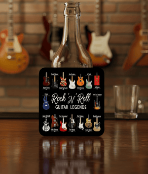 Legends of Rock and Roll Cork Back Coaster - The Whiskey Cave