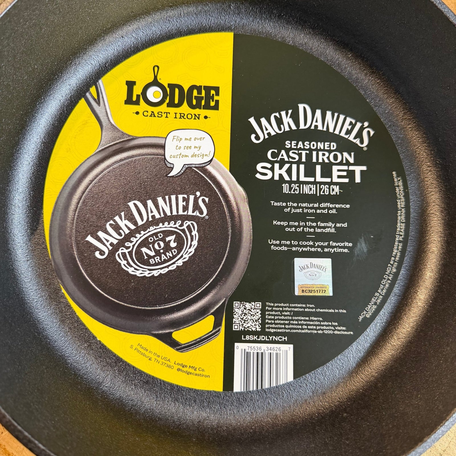Lodge Cast Iron Jack Daniel’s 10.25” Skillet - The Whiskey Cave